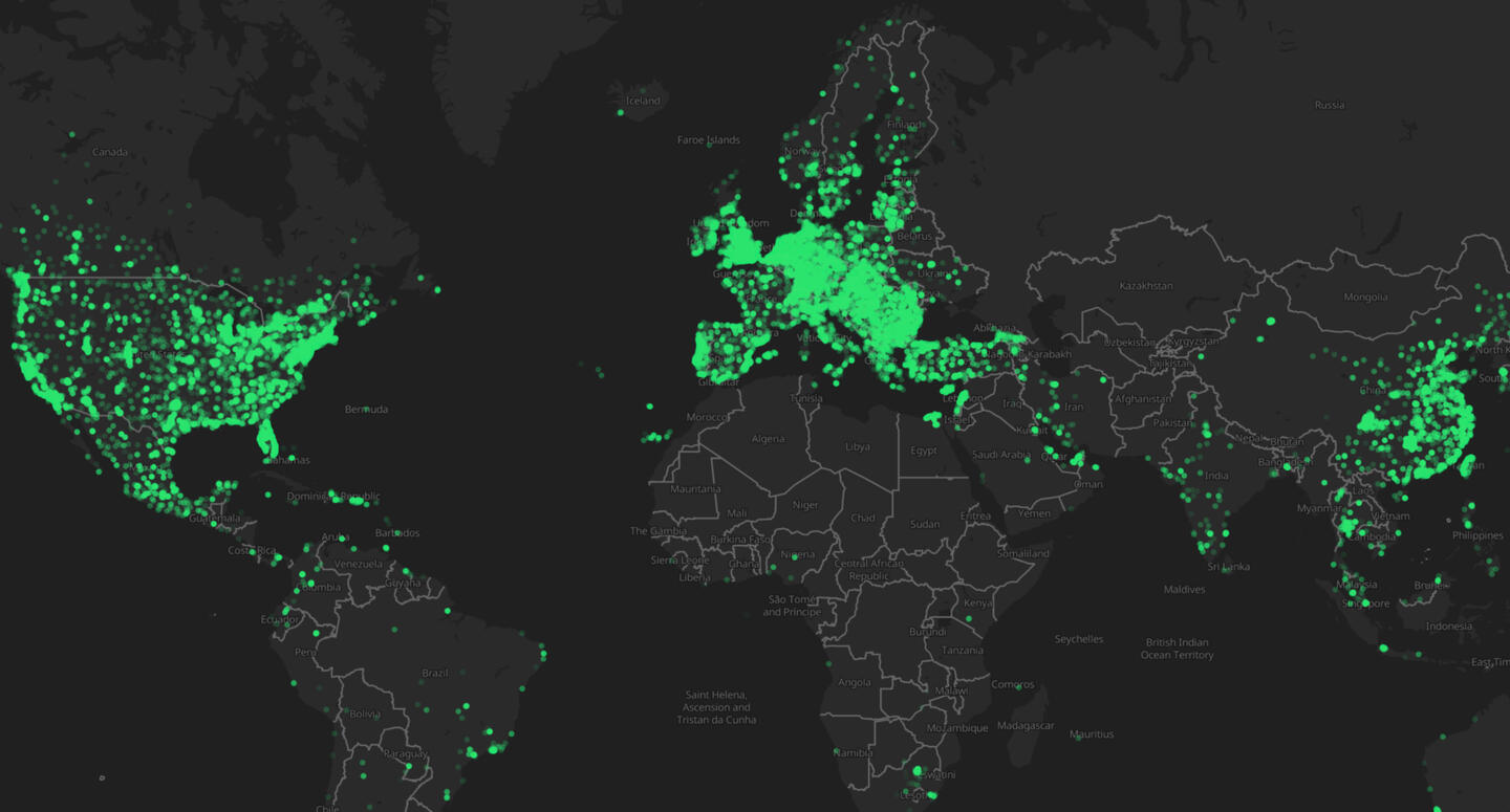 Helium IoT Network global coverage